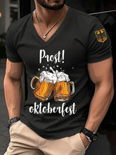 Herren Prost Oktoberfest bedrucktes Kurzarm-T-Shirt